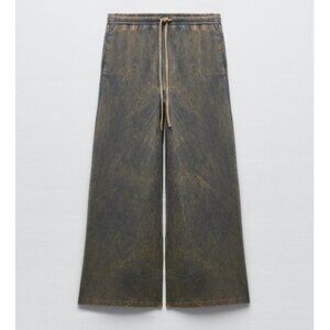 ZARA Washed Effect Wide leg Pants - S